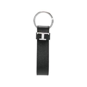 Tod's Men Leather Key Holder With Metal T Timeless Logo